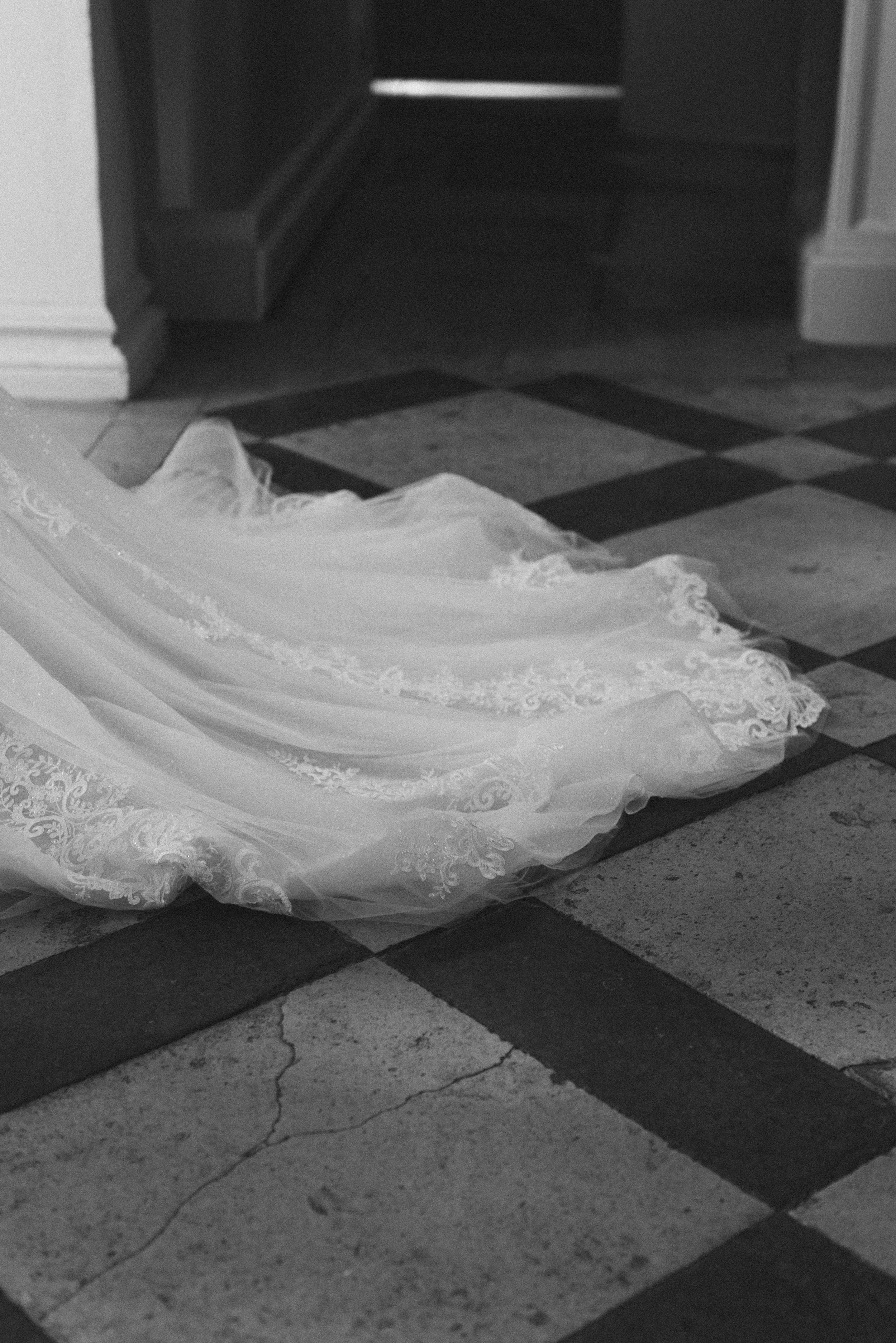 brides dress at Crowcombe Court Somerset wedding
