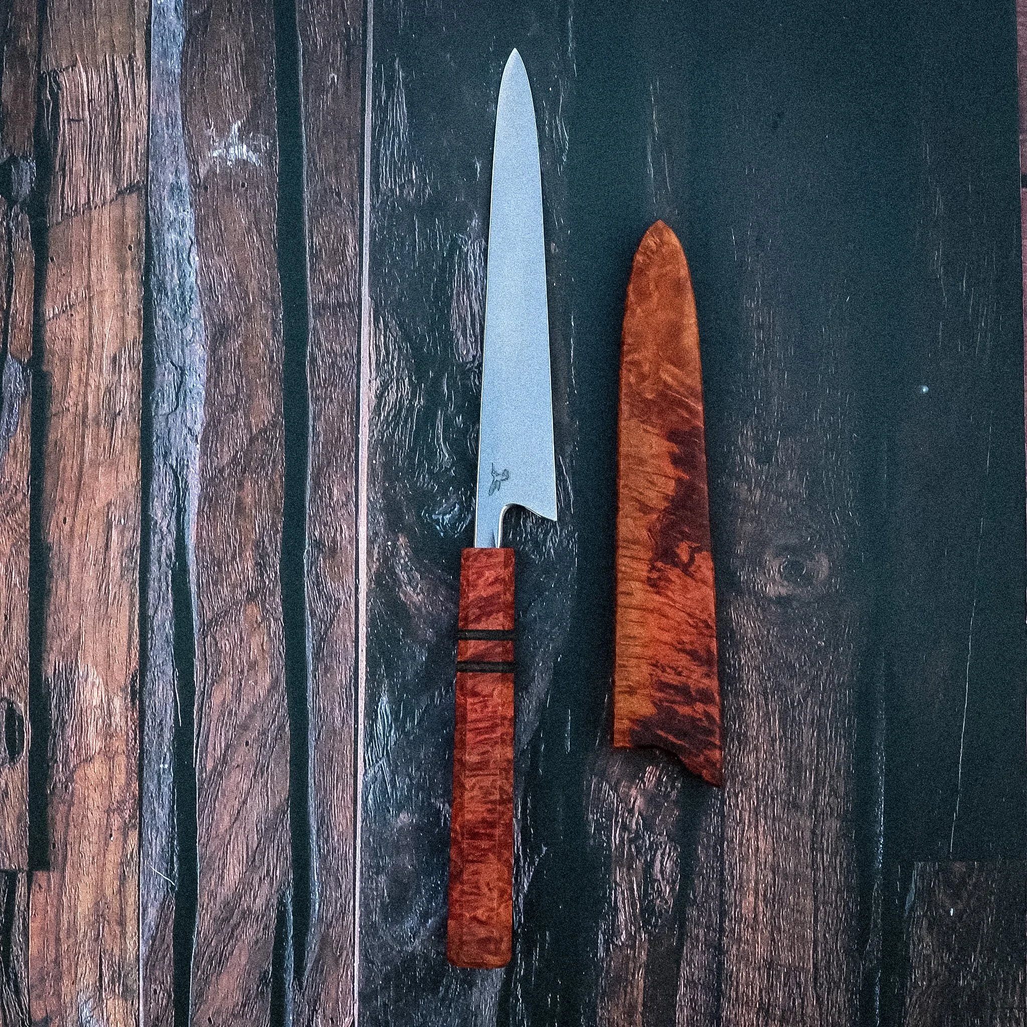 Stiletto Petty : Cross Cut Mallee Burl 