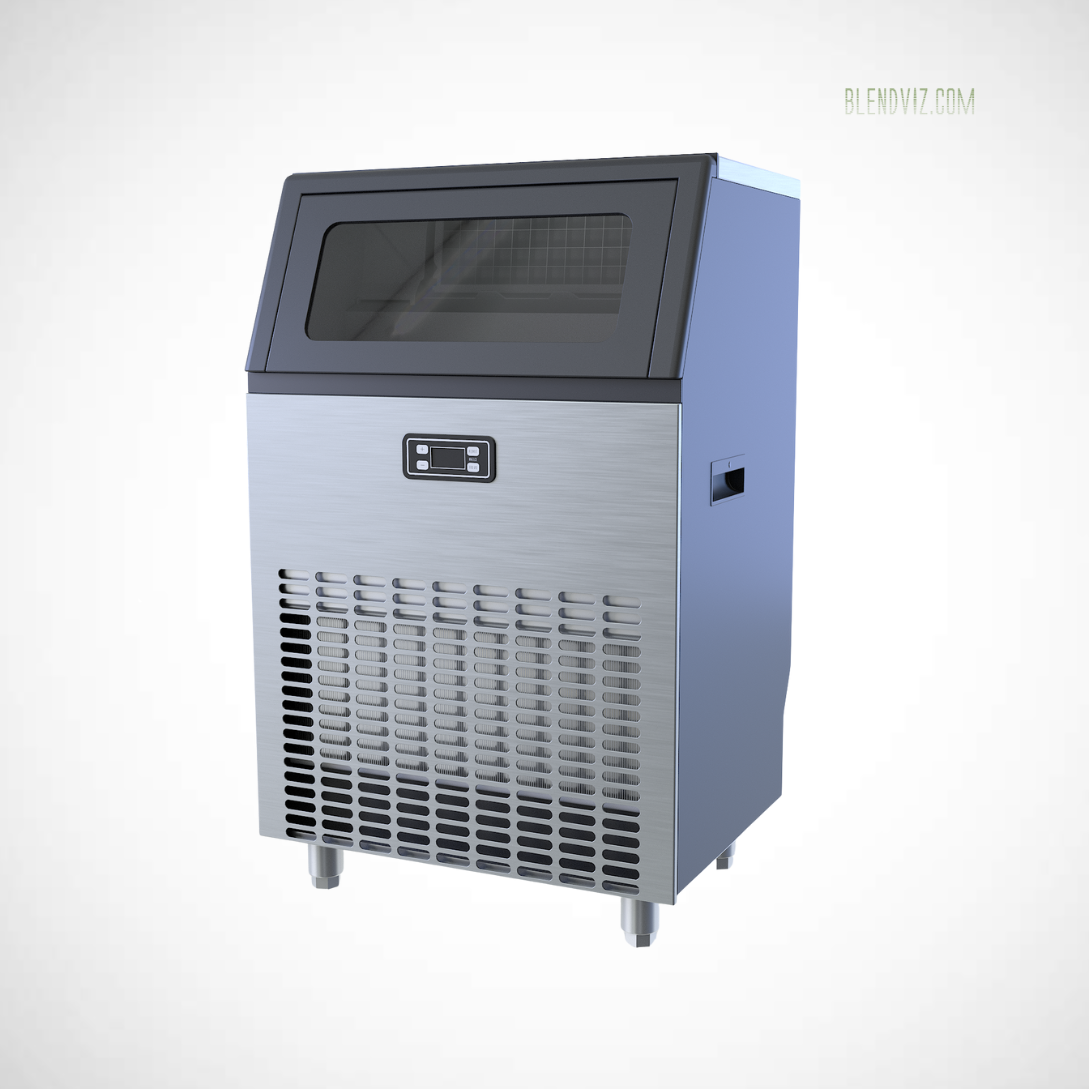 Realistic ice maker machine 3D model for product visualization and game environments