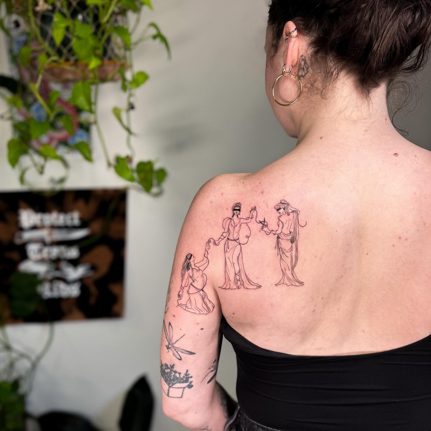 The three fates and a spin on the tarot card ace of wands for a day one client