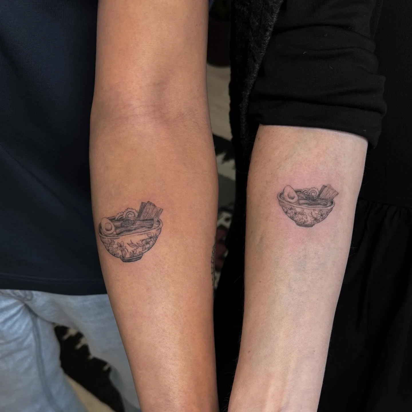 Matching ramen bowls for my fav restauranteurs @mahaniyom_boston @merai.bar 
Thank you for wanting the cutest matching lover tats and making the best food and drinks ever