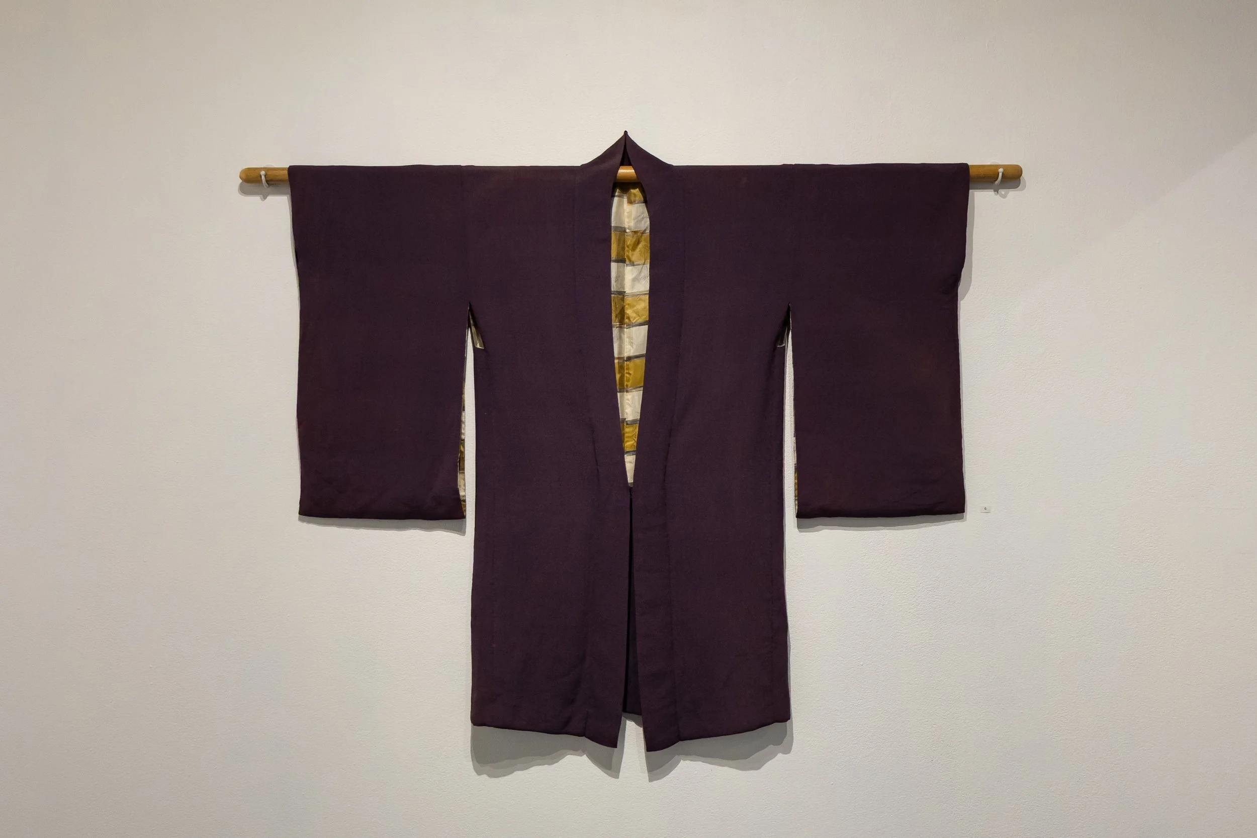 Kimono Overcoat: Ed Shimamoto's grandmother raised silkworms and spun the silk to create this kimono overcoat.