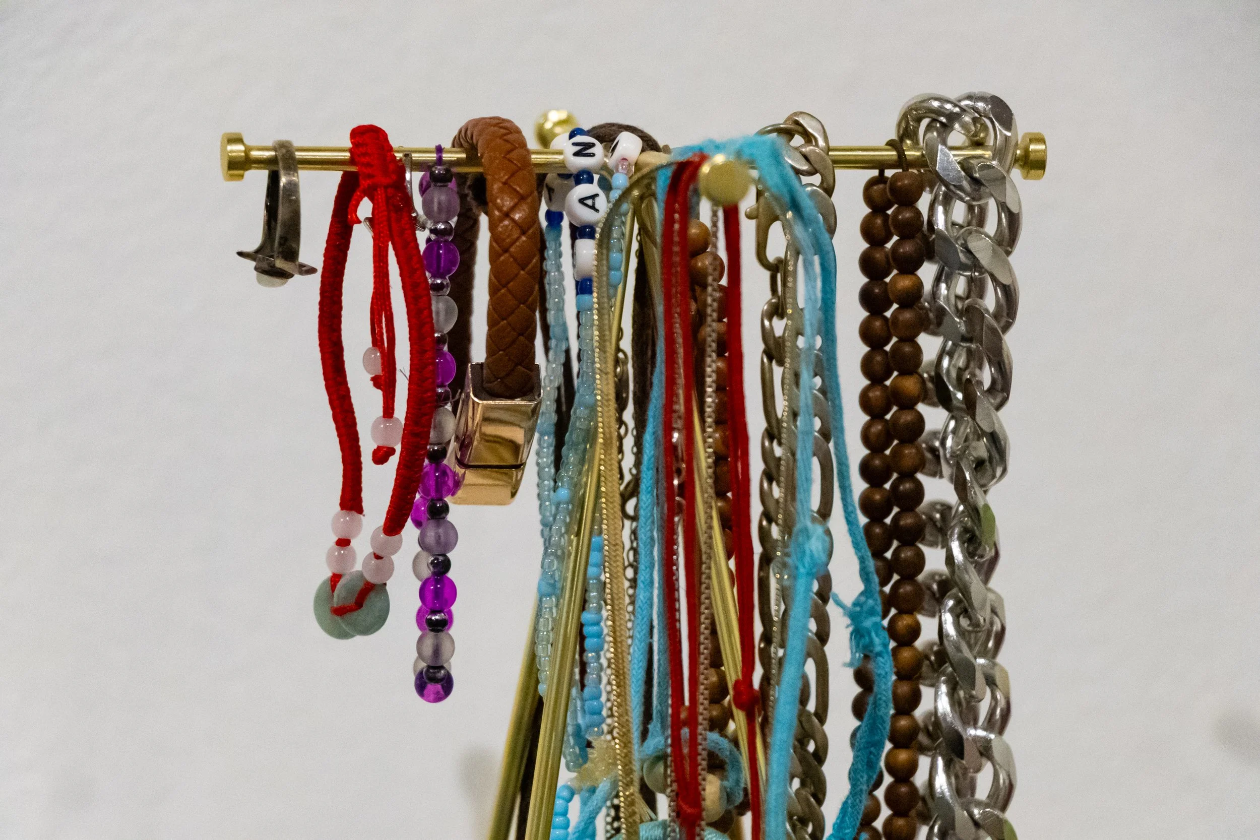 Jewelry Stand: Accessories help Danny Poon to feel more comfortable in breaking away from gender norms assigned to men.