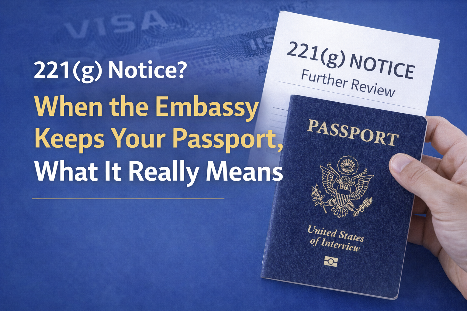 221(g) Notice? When the Embassy Keeps Your Passport — What It Really Means
