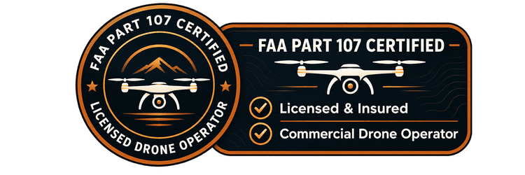 FAA Part 107 certified. Licensed and insured commercial drone operator.