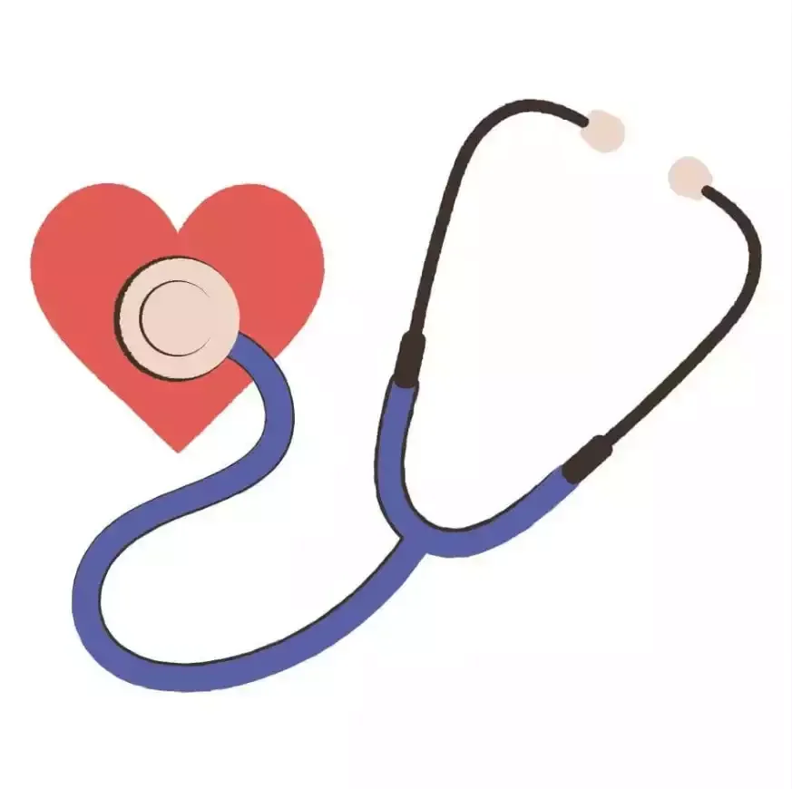 Un estetoscopio con un corazón.