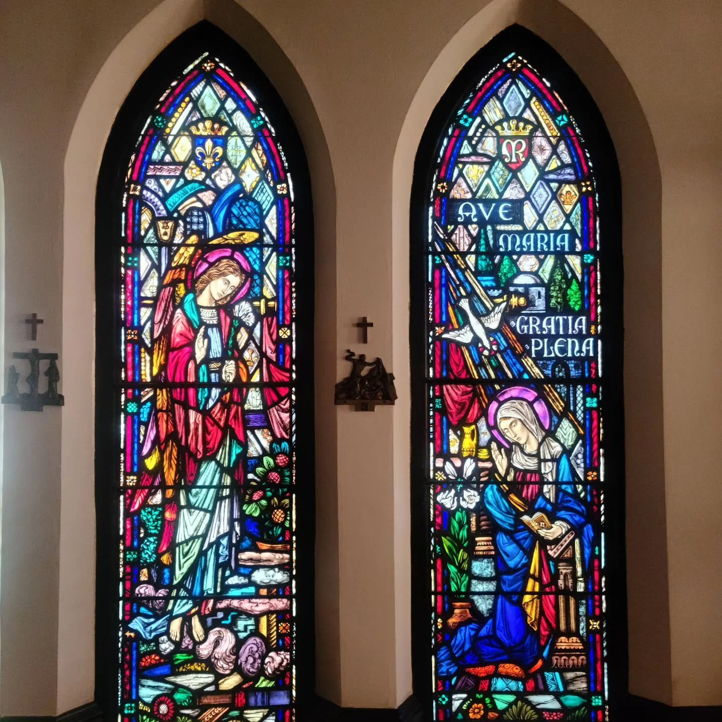 Join us tomorrow at 9:00 a.m. as we celebrate the Feast of the Annunciation. 

The angel of the Lord declared unto Mary.
And she conceived of the Holy Spirit.

Hail Mary, full of grace,
the Lord is with thee.
Blessed art thou among women,
and b