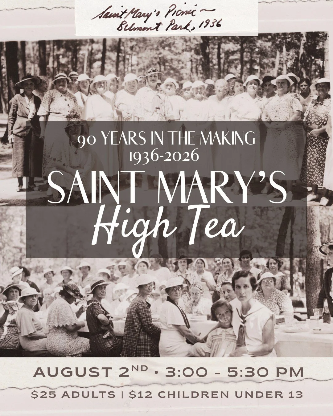 Join us for our High Tea on August 2. It's been 90 years in the making! 

#HighTea #Anglican #Episcopal #LongIsland #Amityville #History