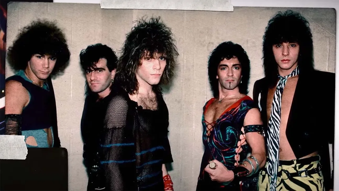 Promotional image for 'Thank You, Goodnight: The Bon Jovi Story' docuseries.