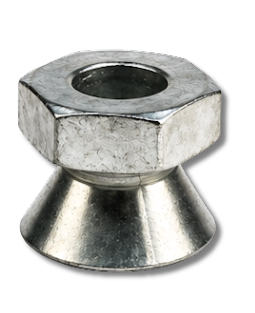Breakaway security nut designed for permanent tamper-resistant fastening applications.