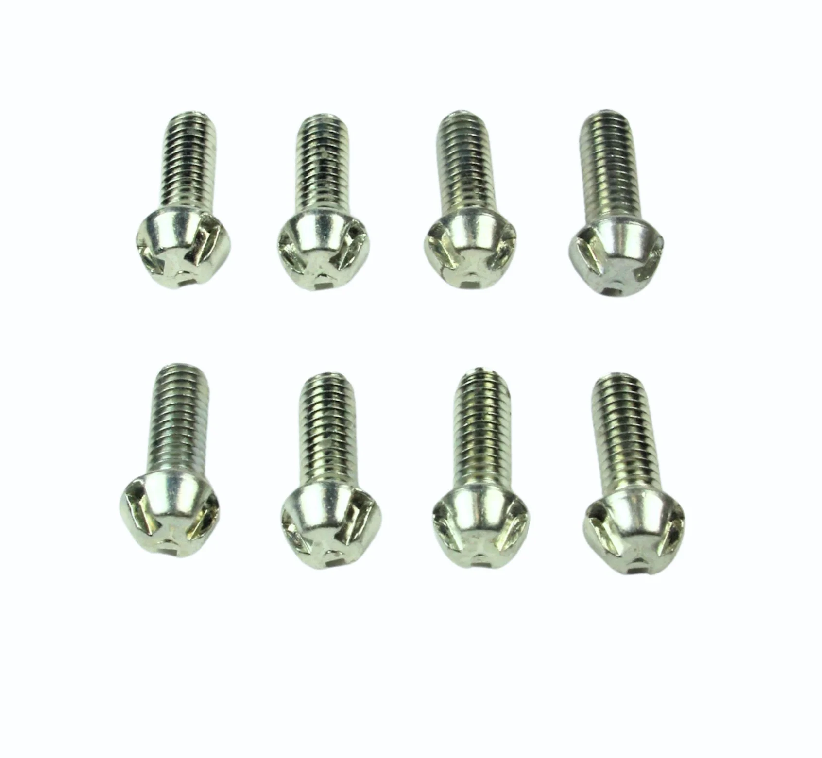 Eight #8-32 Tri-Groove security screws