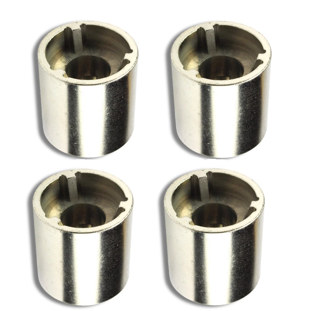Four #40 chrome-plated Tri-Groove installation sockets