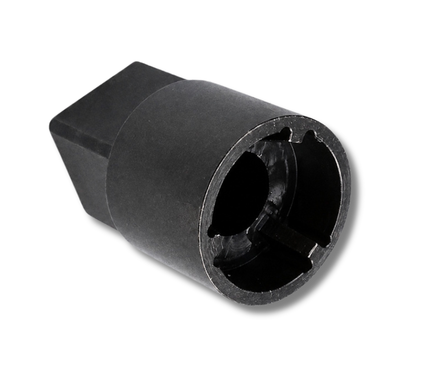 Tri-Groove installation socket tool for installing tamper-resistant security nuts.