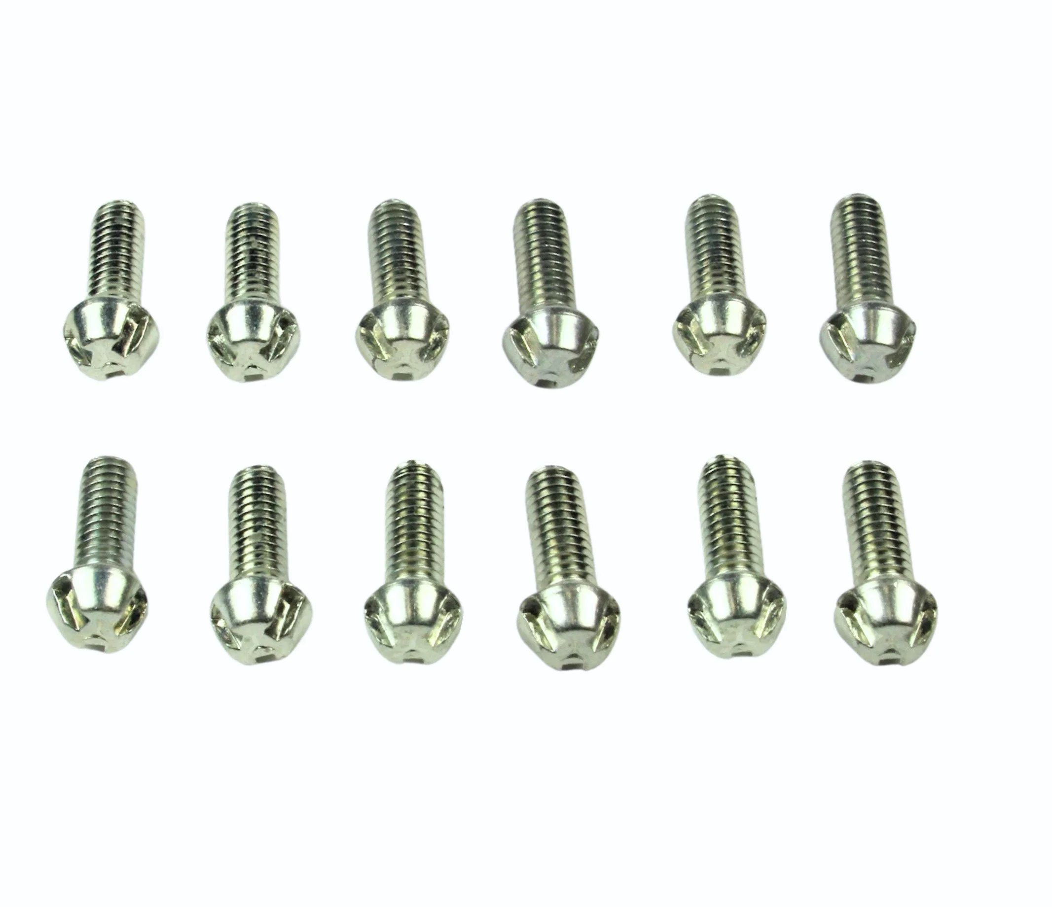 Twelve #8-32 Tri-Groove security screws
