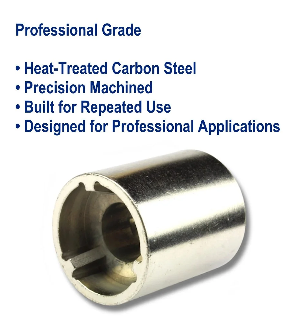 Professional-grade Tri-Groove installation socket for security fasteners