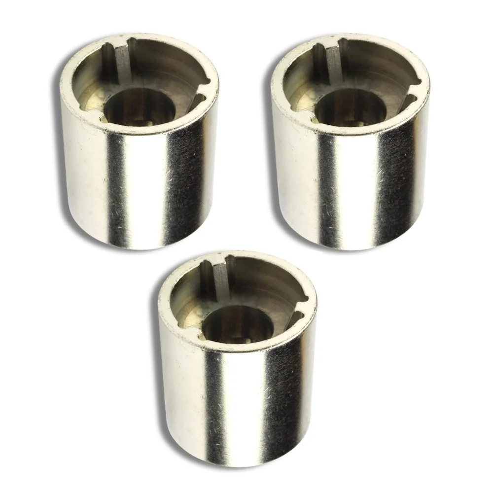 Three #40 chrome-plated Tri-Groove installation sockets