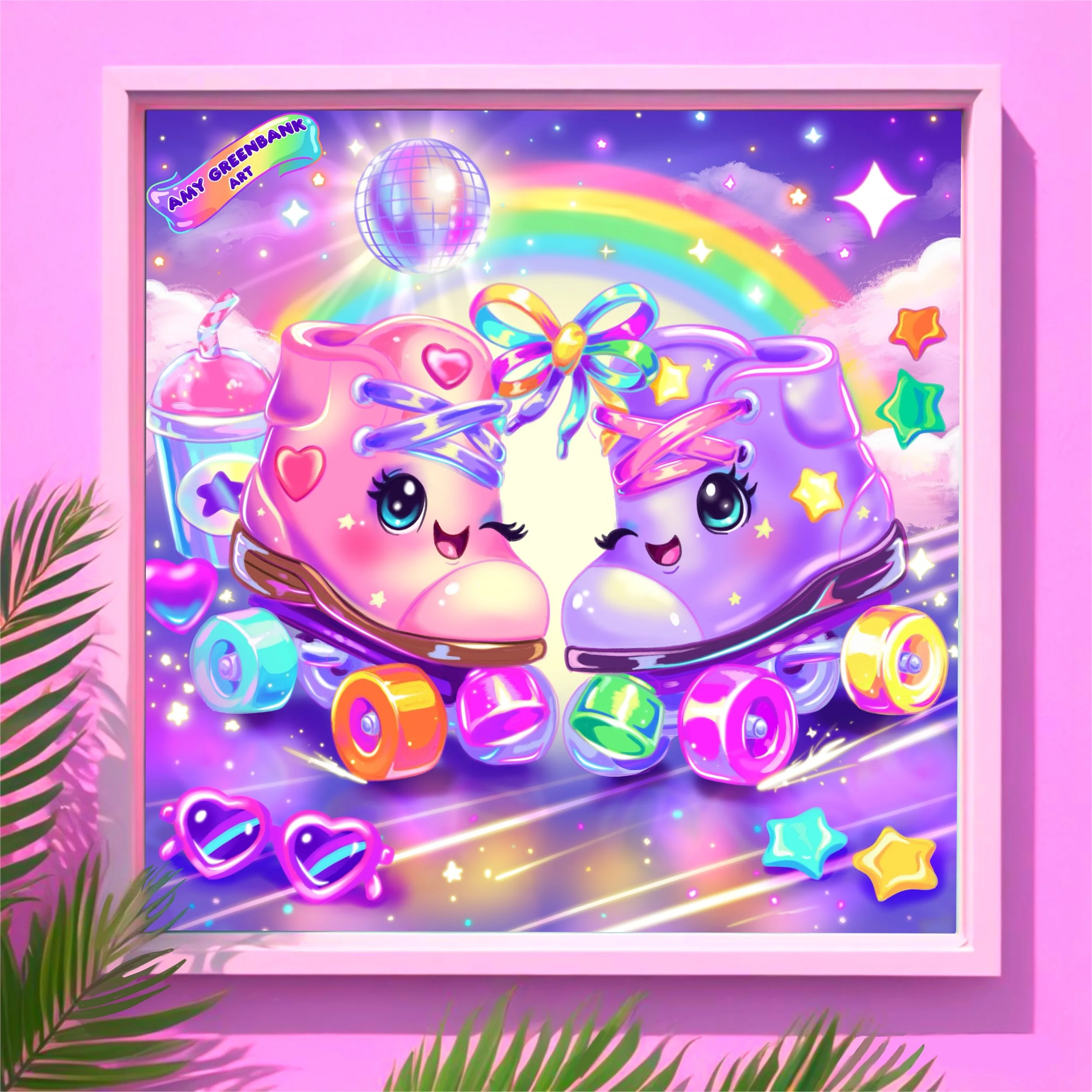 Lacey and Lily Rollerskating Twins