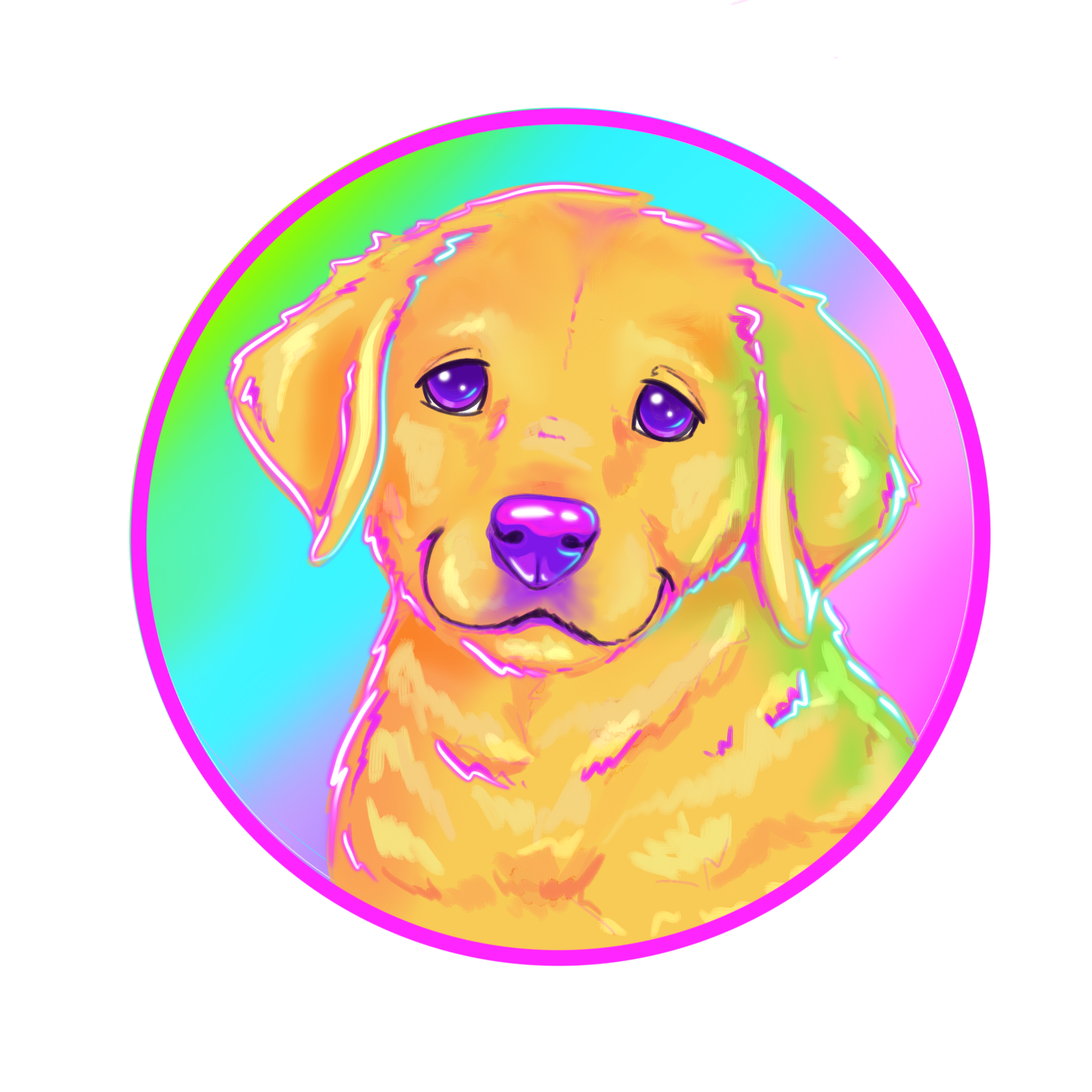 Rainbow Pet Portrait