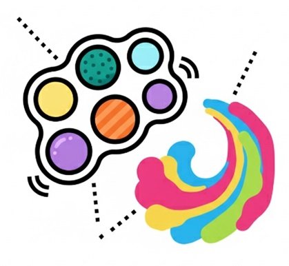 Colorful sensory play icon