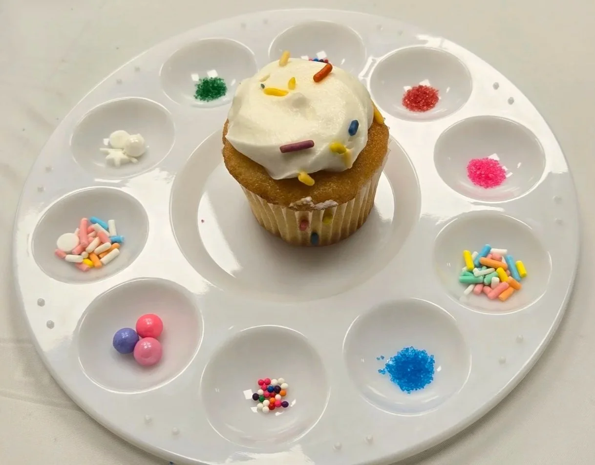 Birthday cupcake decorating palette