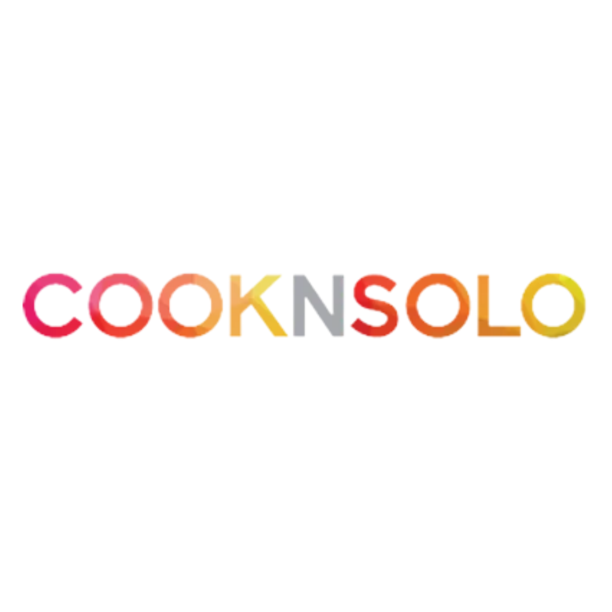 CooknSolo logo in lowercase letters with red and orange gradient text