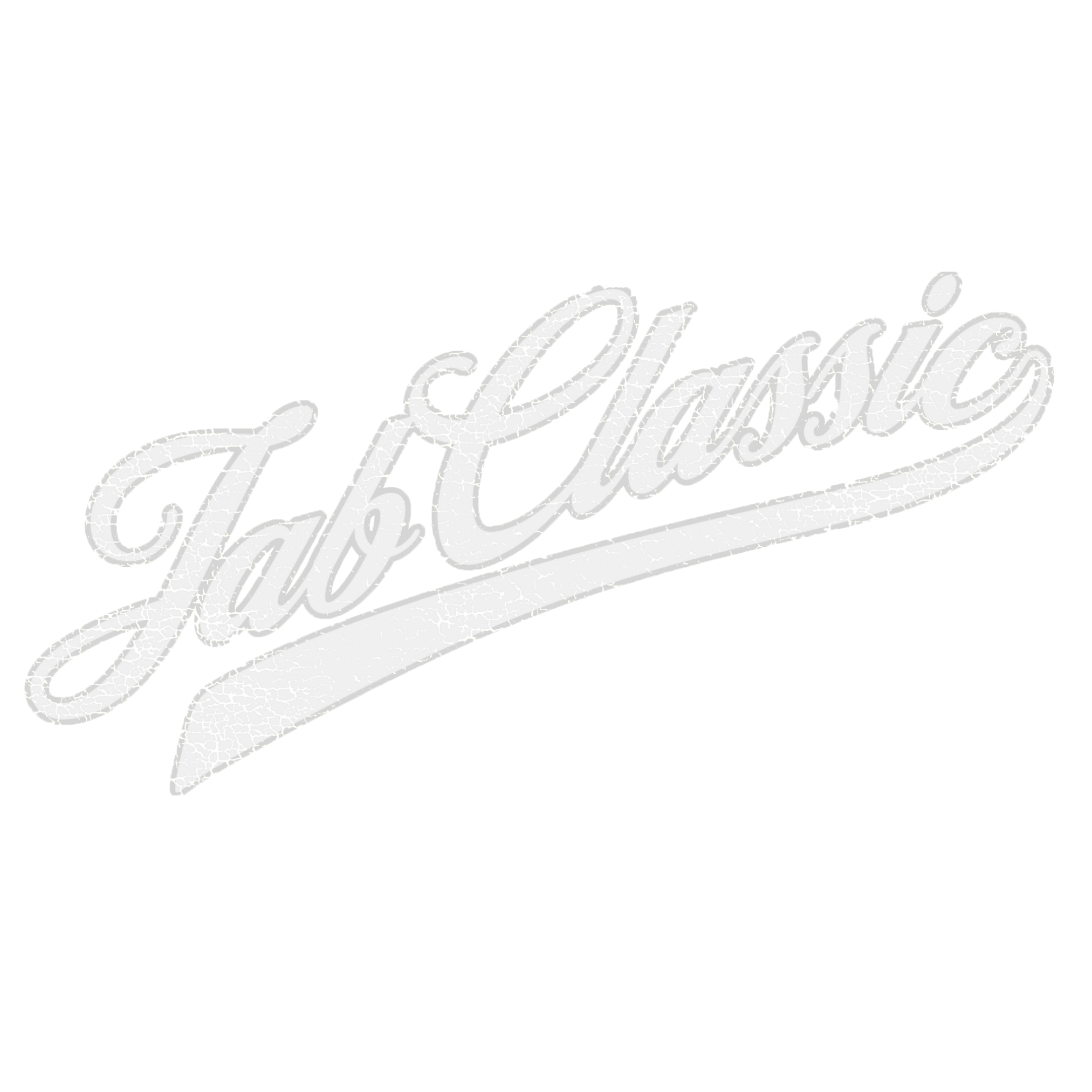Jab Classic logo in white cursive script lettering on a black background