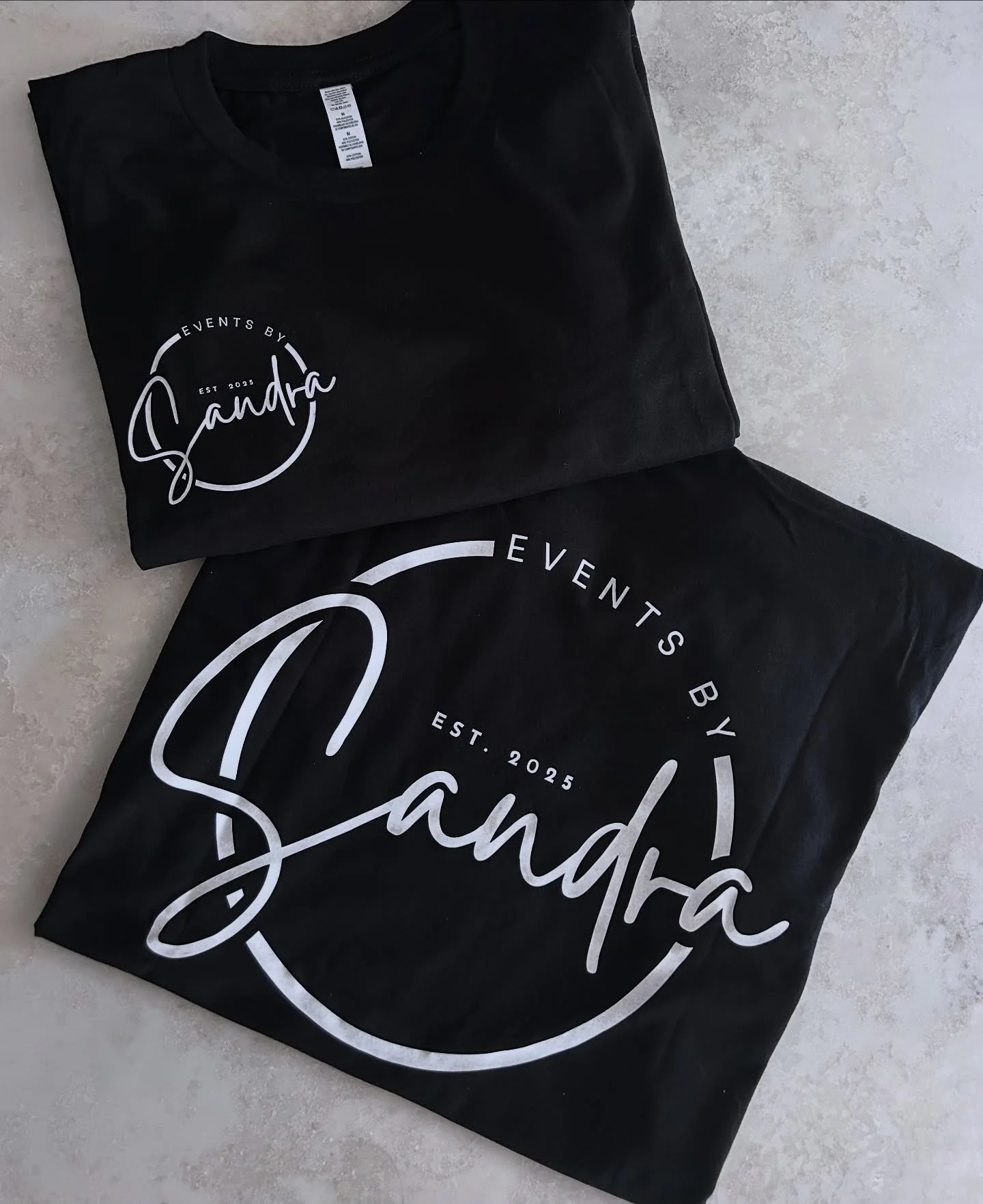 Feeling so excited and grateful watching Events By Sandra grow. Thank you all for the support so far, it truly means the world 🤍

BIG love to my talented friend Courtney and the amazing team at @stillnorthdesignco for bringing these custom tees to l