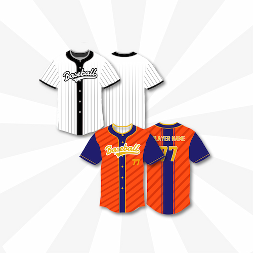 baseball jersey sublimated product