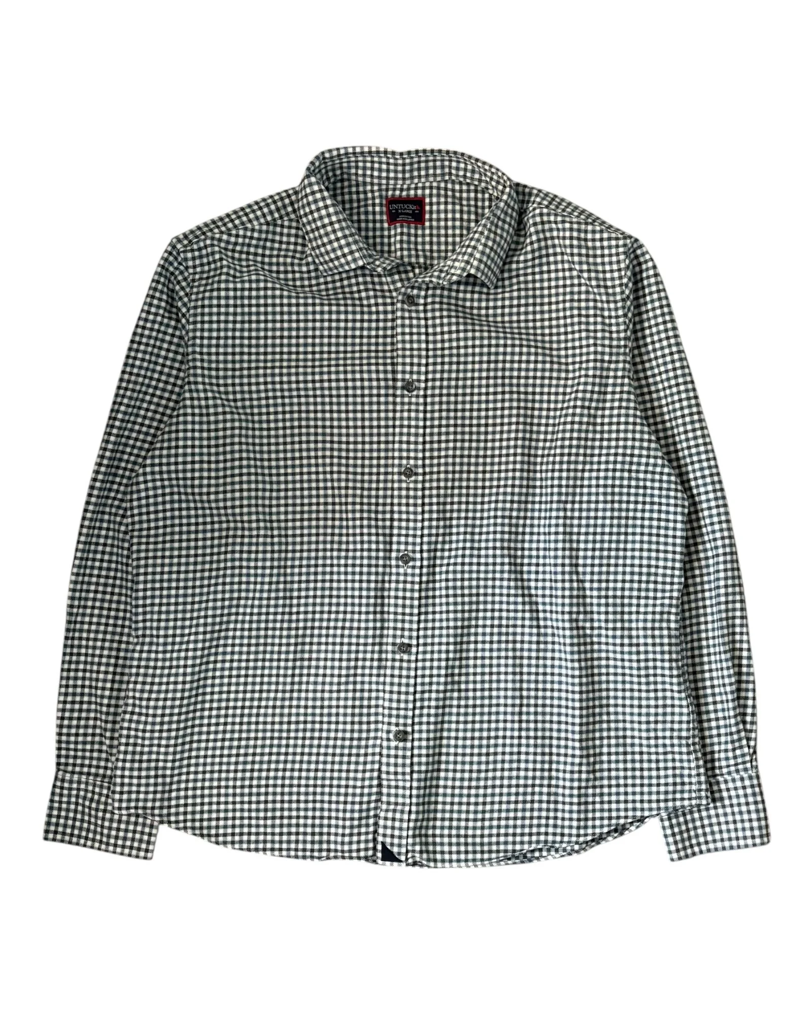 Gingham Flannel Button Up - L