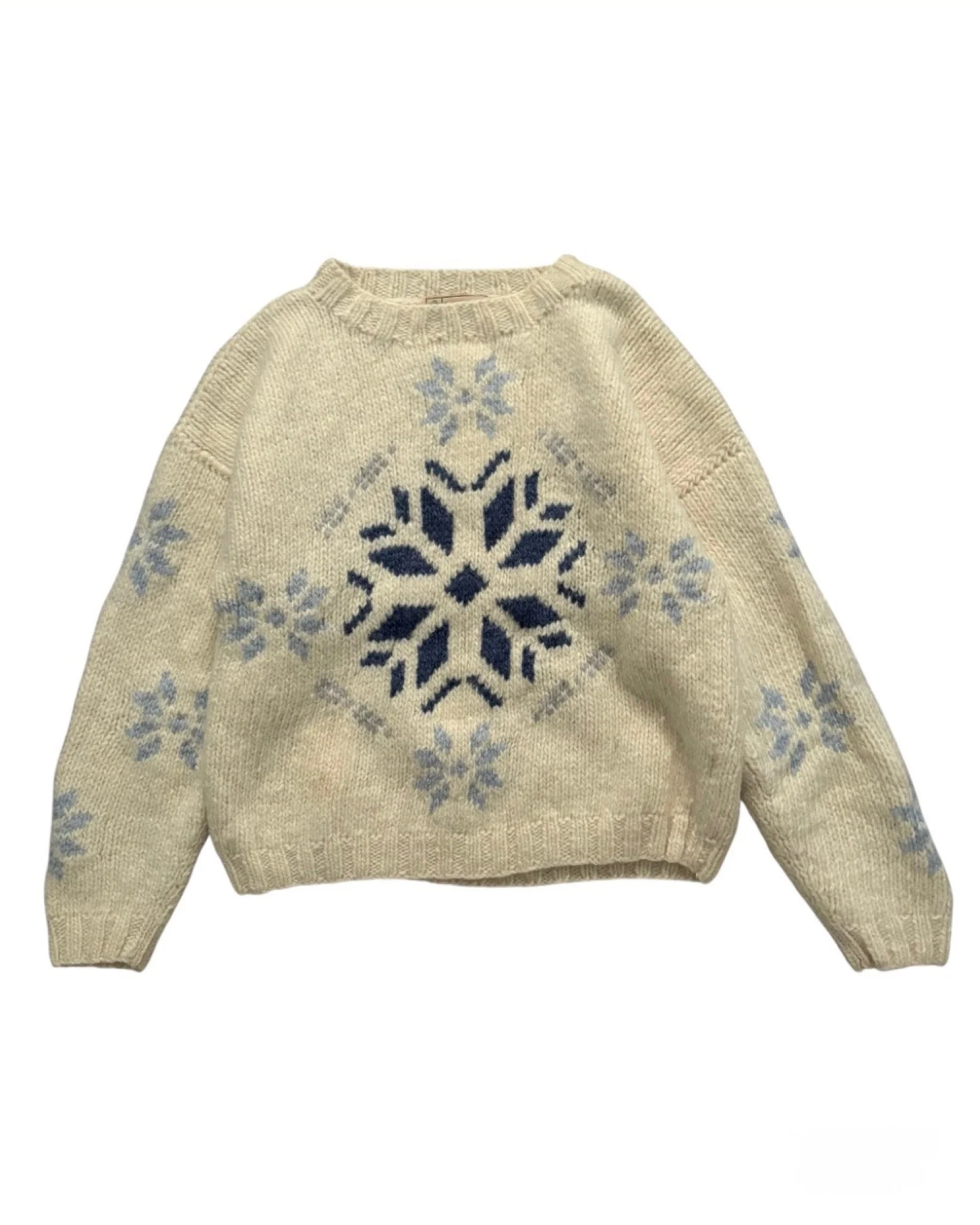 LL Bean Snowflake Knit Sweater - S