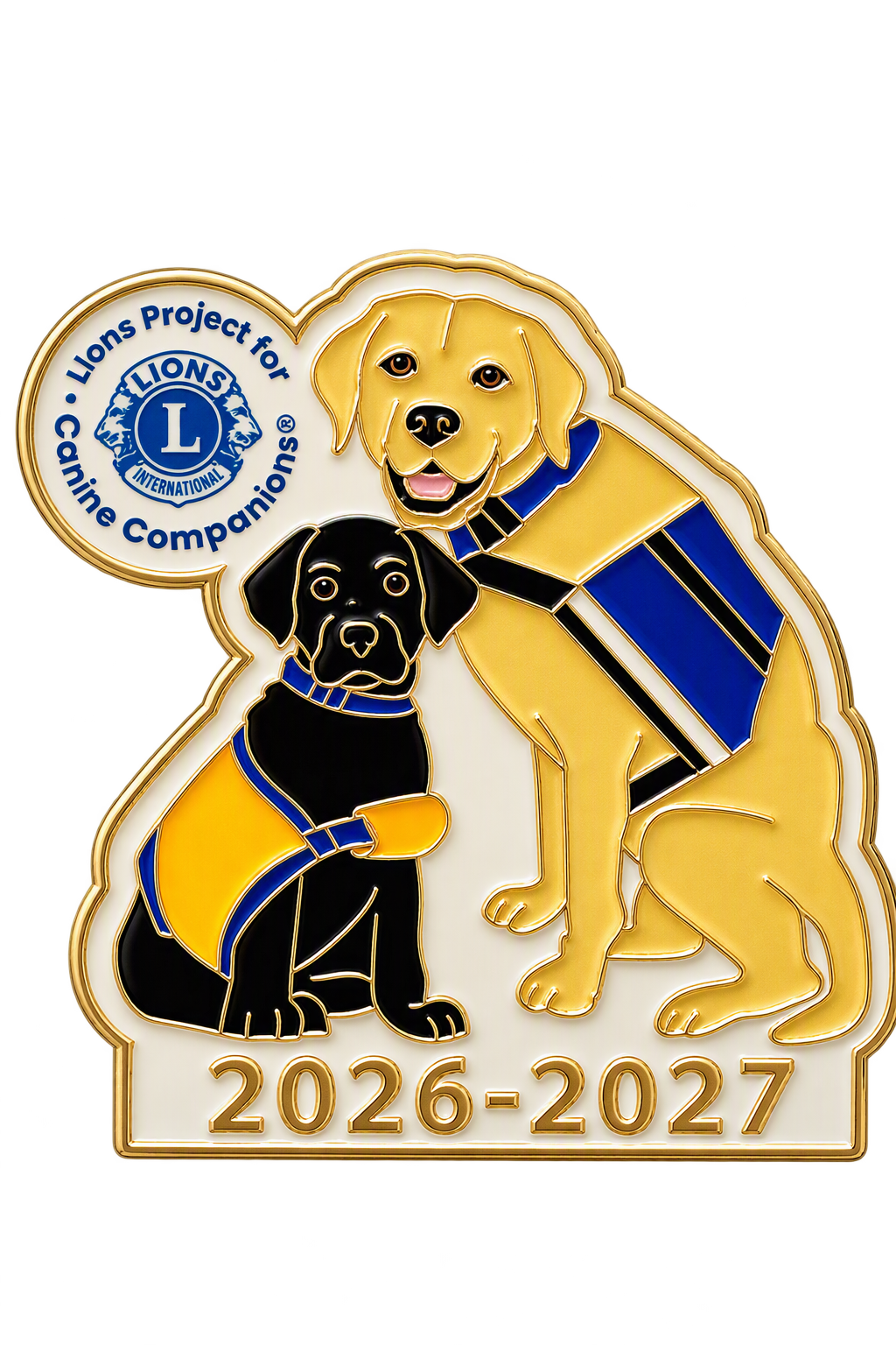 NEW 2026-207 Lions Project for Canine Companions President's Pin, Susan Marlatt