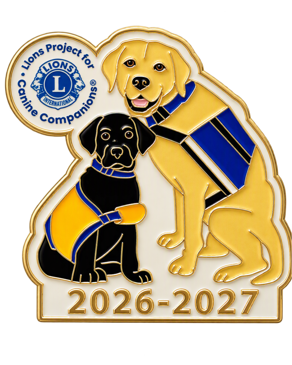 NEW 2026-2027 Lions Project for Canine Companions President's Pin, Susan Marlatt