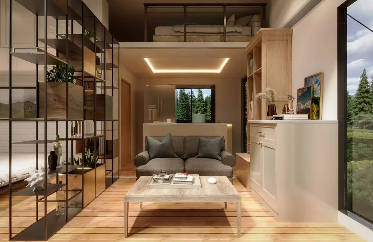 BLKBOX living room with ballistic walls