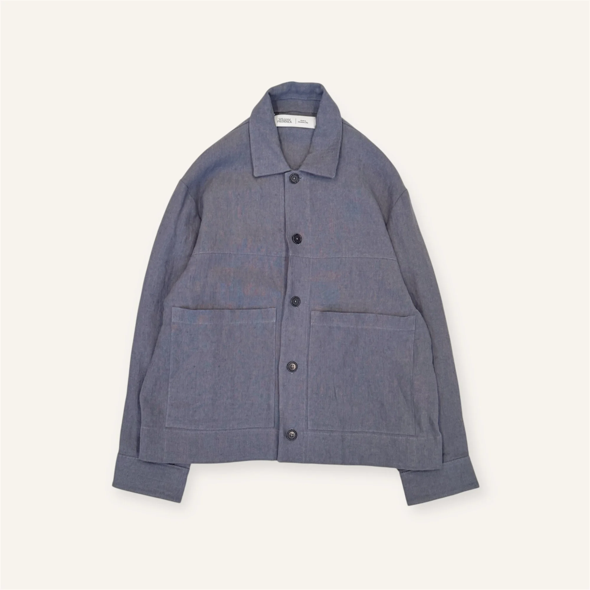 Café Jacket in Belgian Butcher Linen