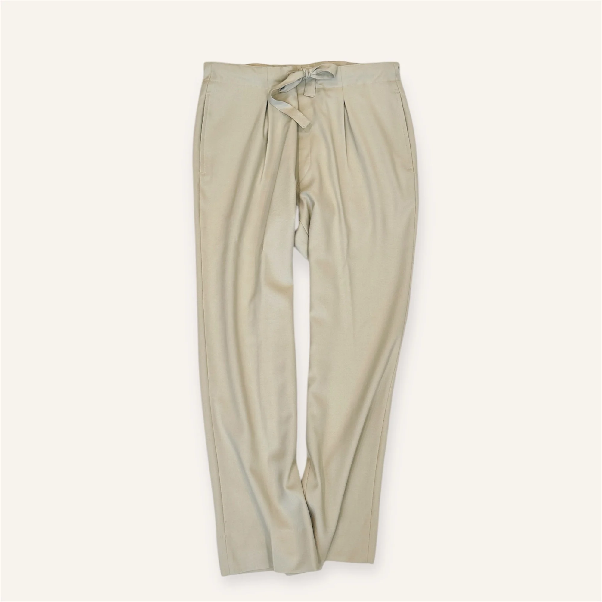 Drawstring Trouser in Wool-Silk