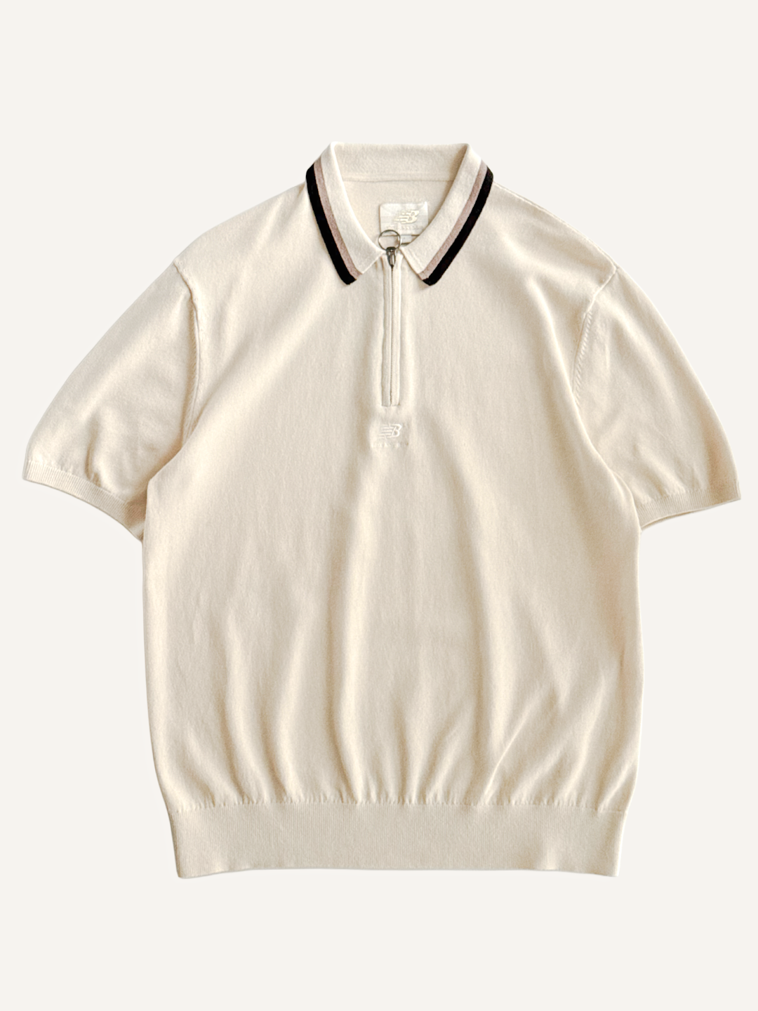 Varsity Stripe Zip Polo