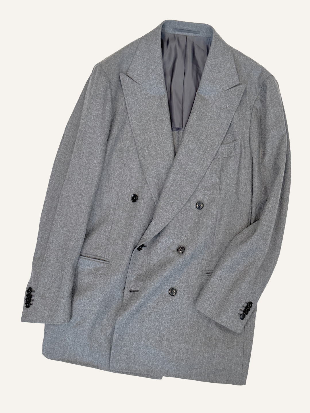 Double Breasted Flannel Suit