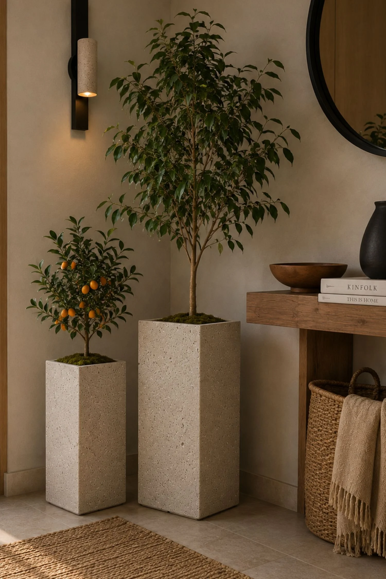Textured Square Planters