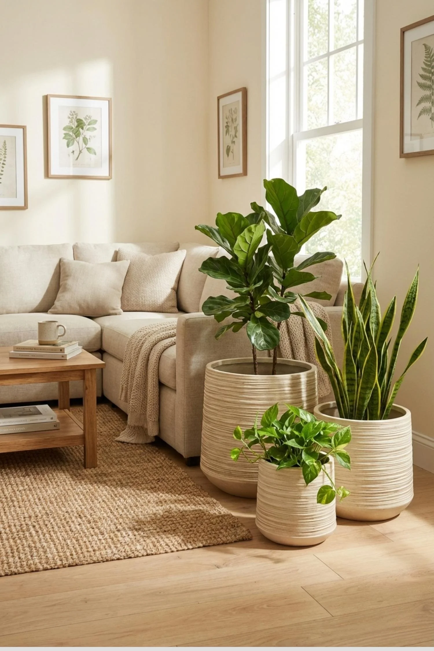 Cream Ripple Planter