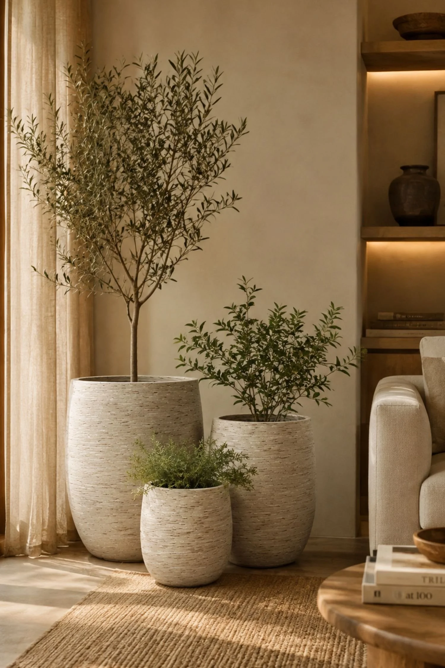 Textured Stone-Effect Planters