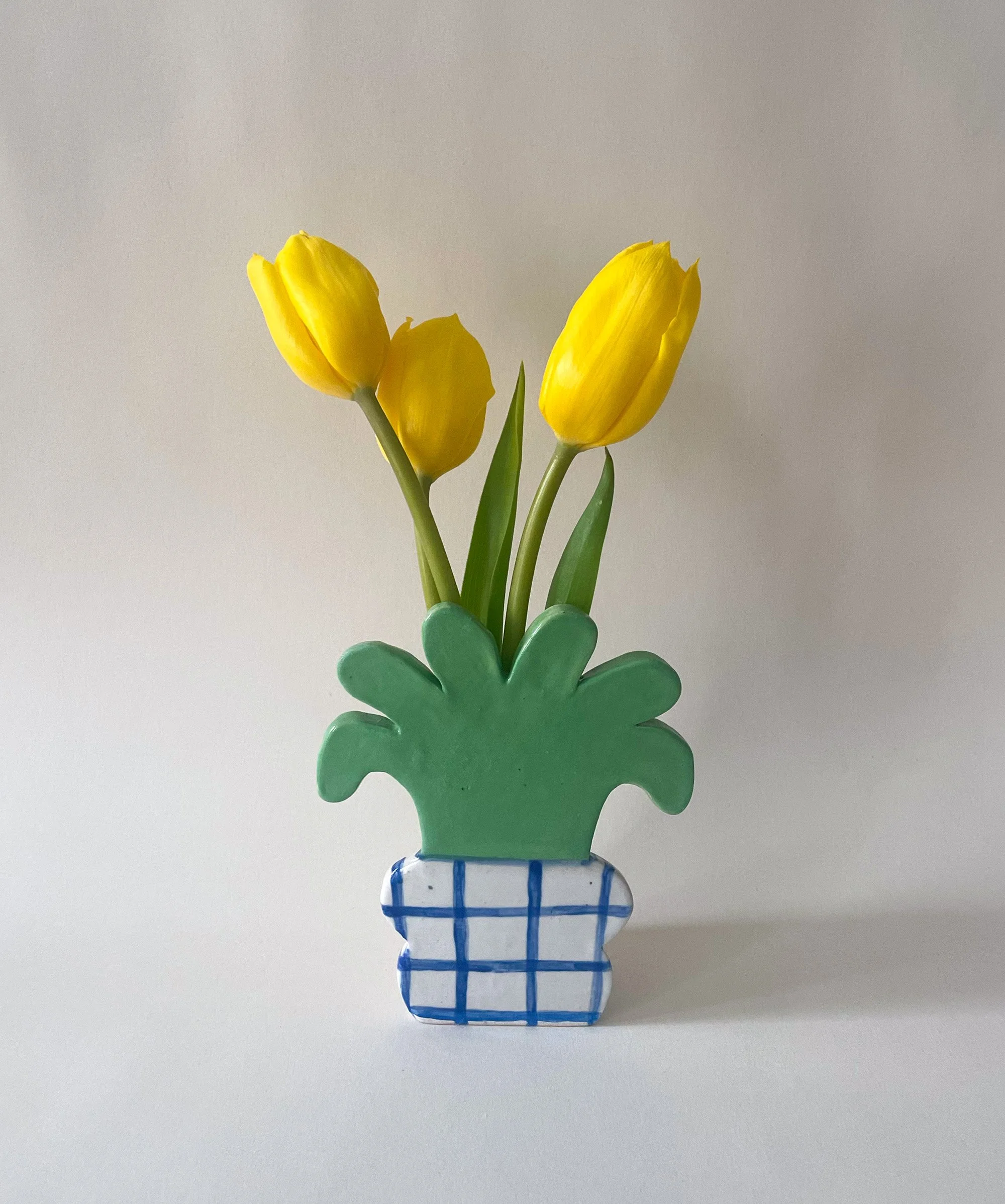 Mini Flat Vase - Grid