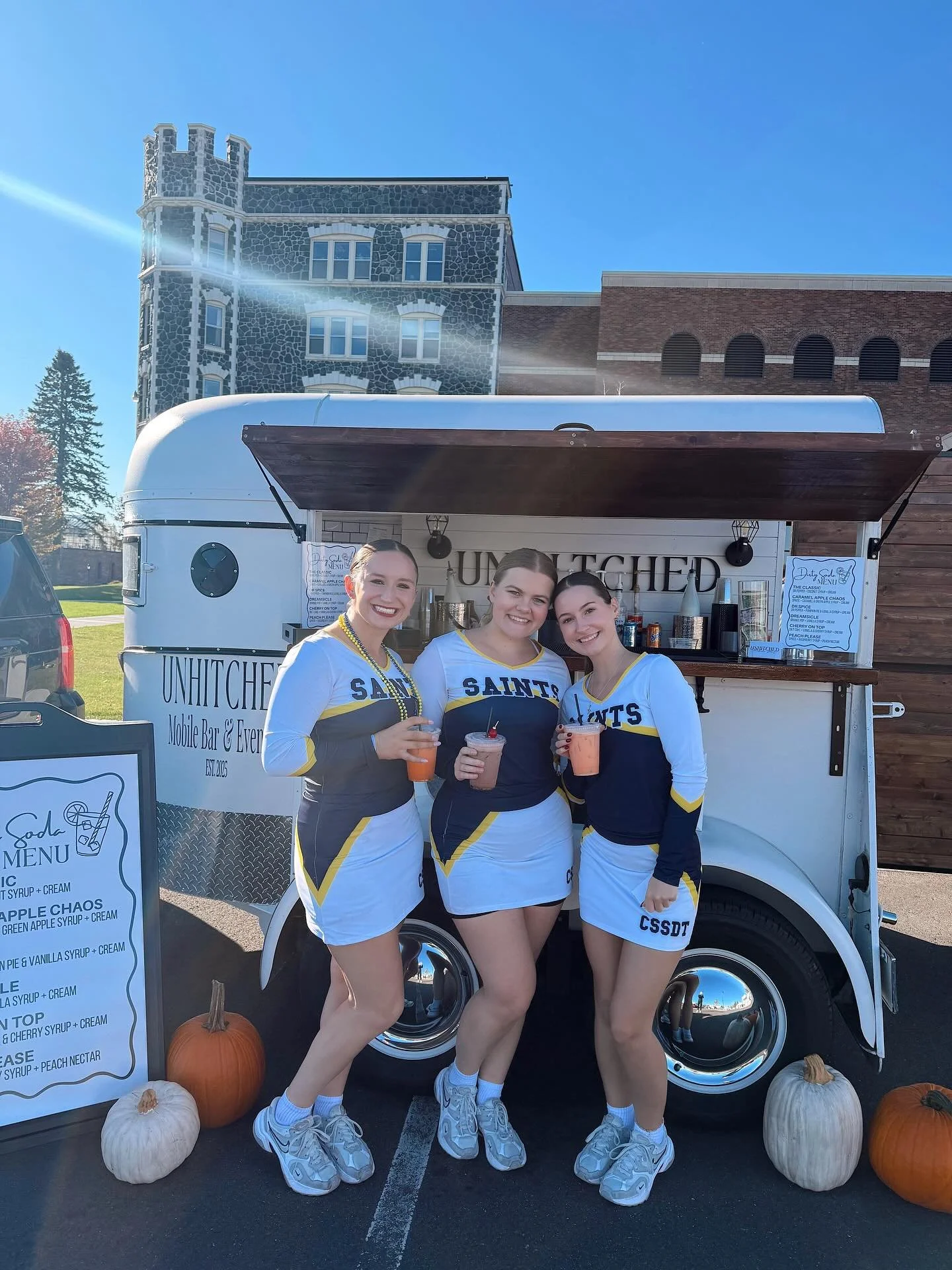 Holy full circle moment! 😆
Last weekend we were back on CSS campus for Homecoming! Which is where the idea for Unhitched first started. That’s wild. 
Who would’ve thought my college project last fall would be parked in the CSS lot this