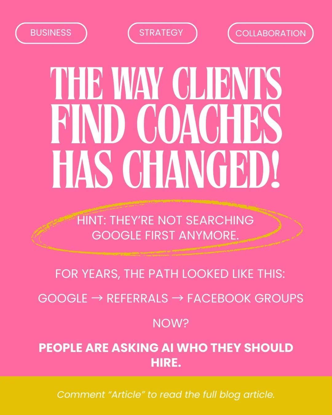 Something interesting is happening with how people find experts online.

A year ago, if someone wanted to hire a coach or consultant, they&rsquo;d usually Google it, ask a Facebook group, or text a friend for a recommendation.

Now a lot of people ar