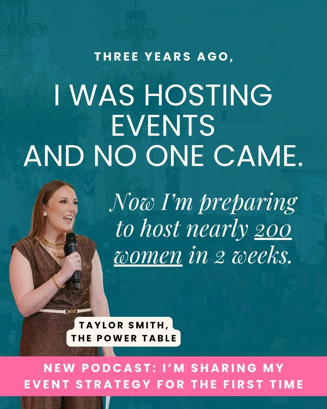 Three years ago, I was hosting events and no one came.

Now, I&rsquo;m preparing to host nearly 200 women at my conference, and this event has generated over $125K+.

That did not happen by accident.
It happened because I stopped thinking about event