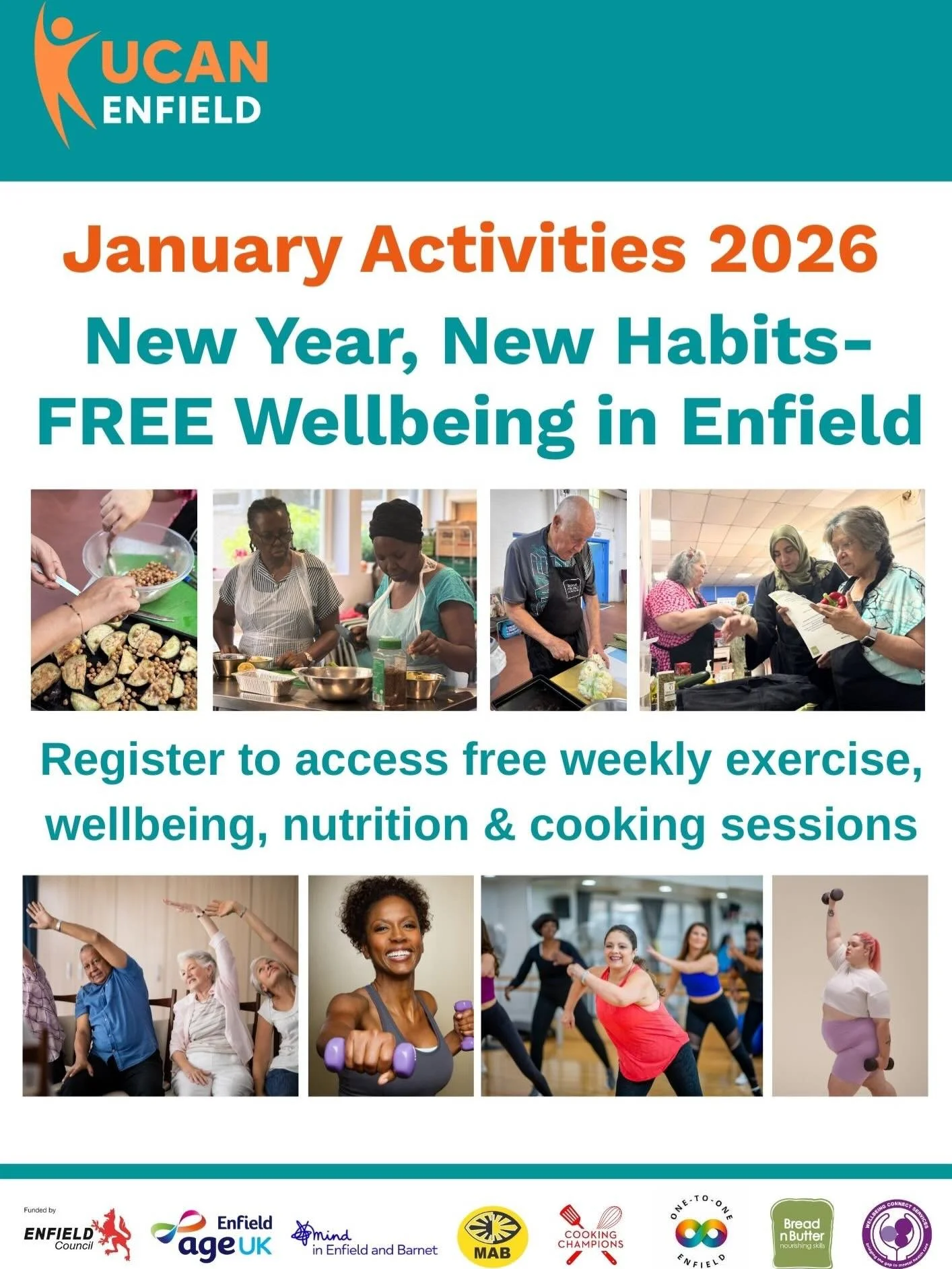 ✨ January Activity Programme ✨

We have a range of free wellbeing, exercise, nutrition, cooking and creative sessions taking place across Enfield. Book now to kick-start your health in 2026 💚

Swipe through to see what&rsquo;s on 👉
🔗 Link in bio t