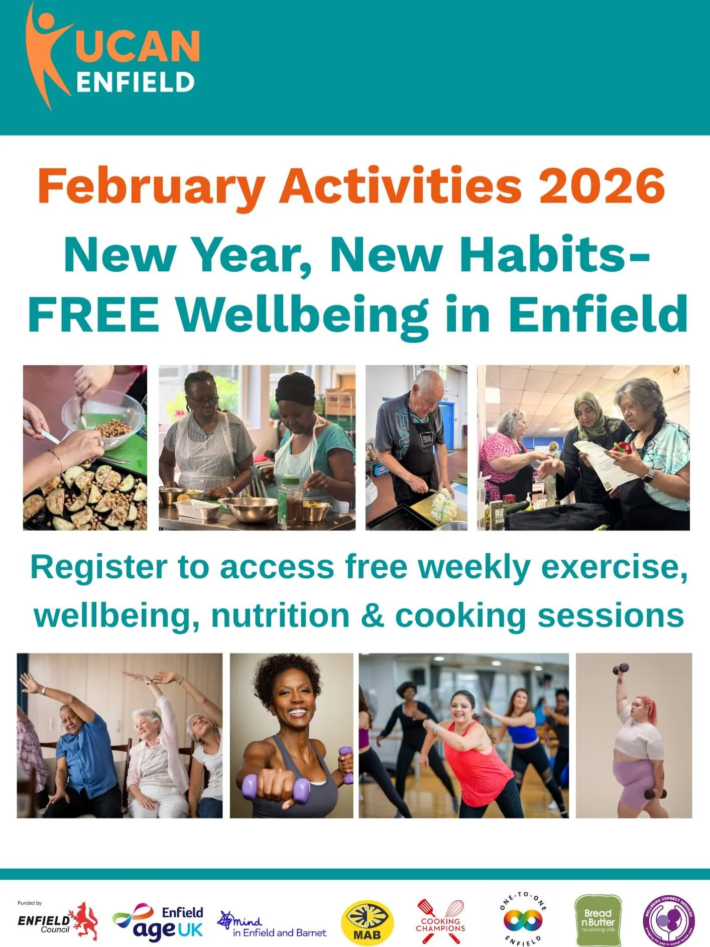 ✨ February activities are now open for booking! ✨

From a range of exercise sessions to nutrition/ cooking and creative workshops, there&rsquo;s something for everyone this month. Swipe to see our full schedule and locations around Enfield.

📅 Space