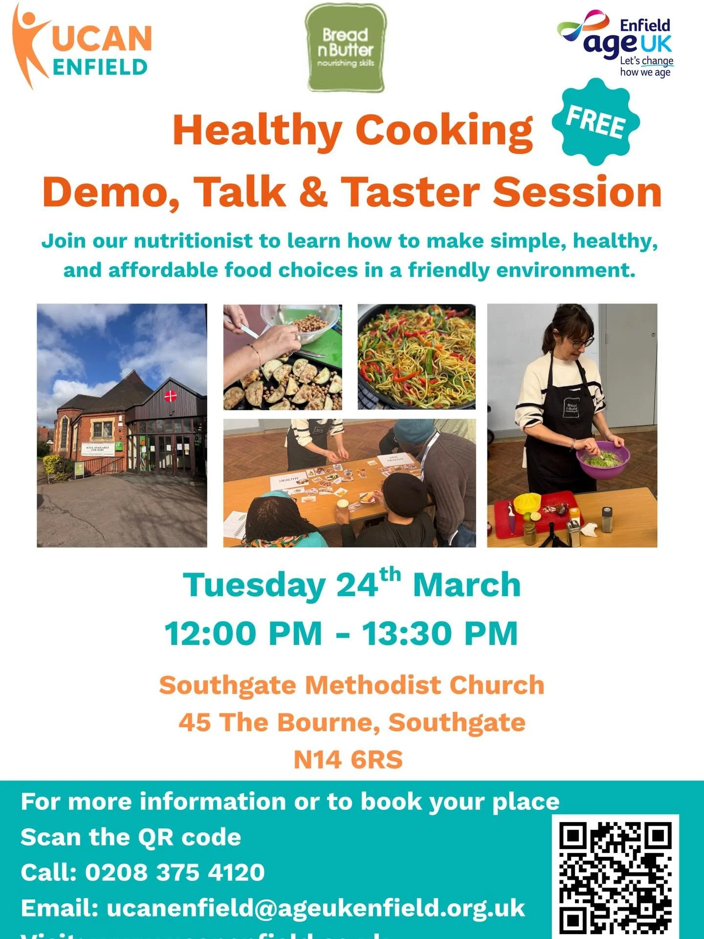 🍲 Join us for a Healthy Cooking Demo, Talk &amp; Taster in Southgate!

Come along to this relaxed and friendly session where our nutritionist will share simple, affordable ways to make healthier food choices. Even if you already eat healthily - ther