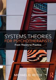 Book cover titled 'Systems Theories for Psychotherapists: From Theory to Practice' by Michael D. Reiter, featuring artwork of layered lines and patterns with a red frame.