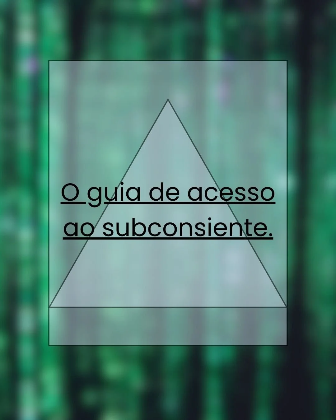 ⚡O guia de acesso ao subconsciente⚡
Não existem limitações para o que podes manifestar. O que dizes ser verdade é manifestado na tua vida. 
Tens a capacidade de moldar o mundo ao teu redor. A tua perceção d