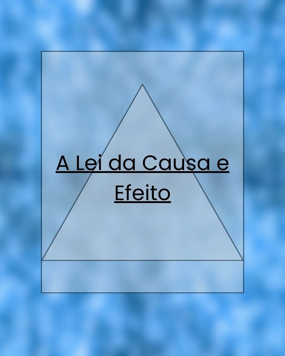 ⚡A Lei da causa e efeito⚡
Toda a ação tem uma consequência, toda a providência tem um resultado, tudo retorna à sua origem e cria um resultado.
Temos a capacidade de escolher conscientemente as nossas aç&otil